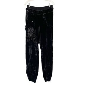 Sassofono Black Cinched Hem Y2K Pants Y2K Punk Grunge Goth Pants